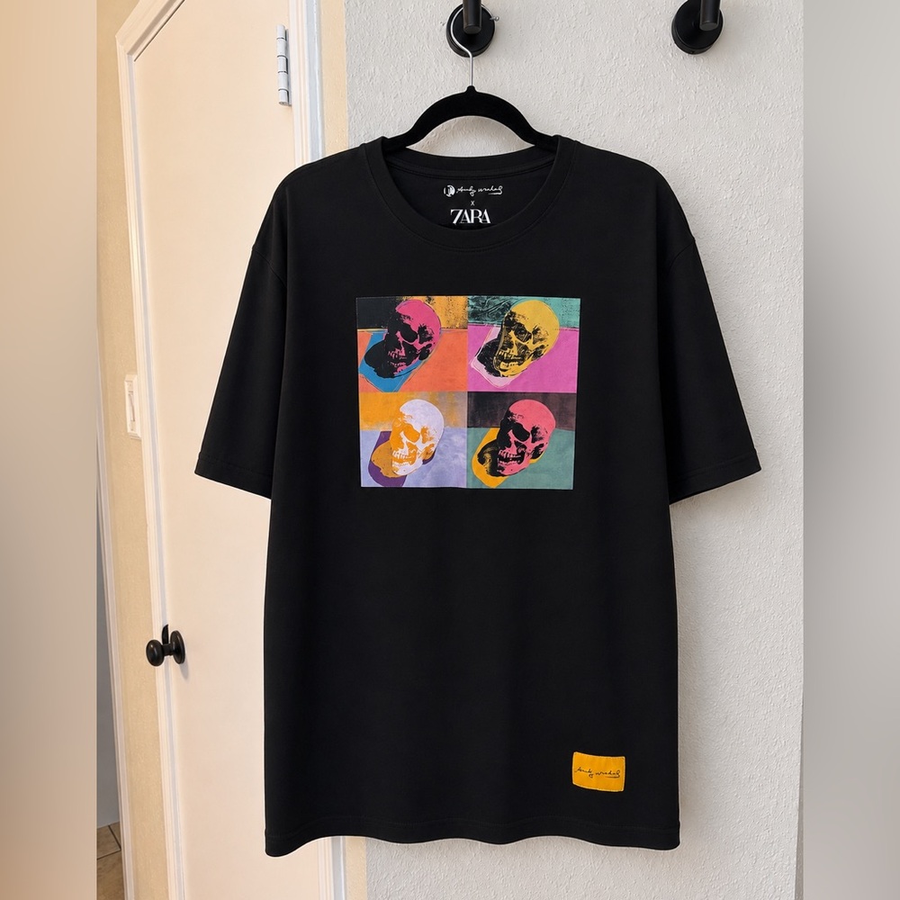 Zara x Andy Warhol Skull COLLECTORS Graphic Tee | Excellent Condition
